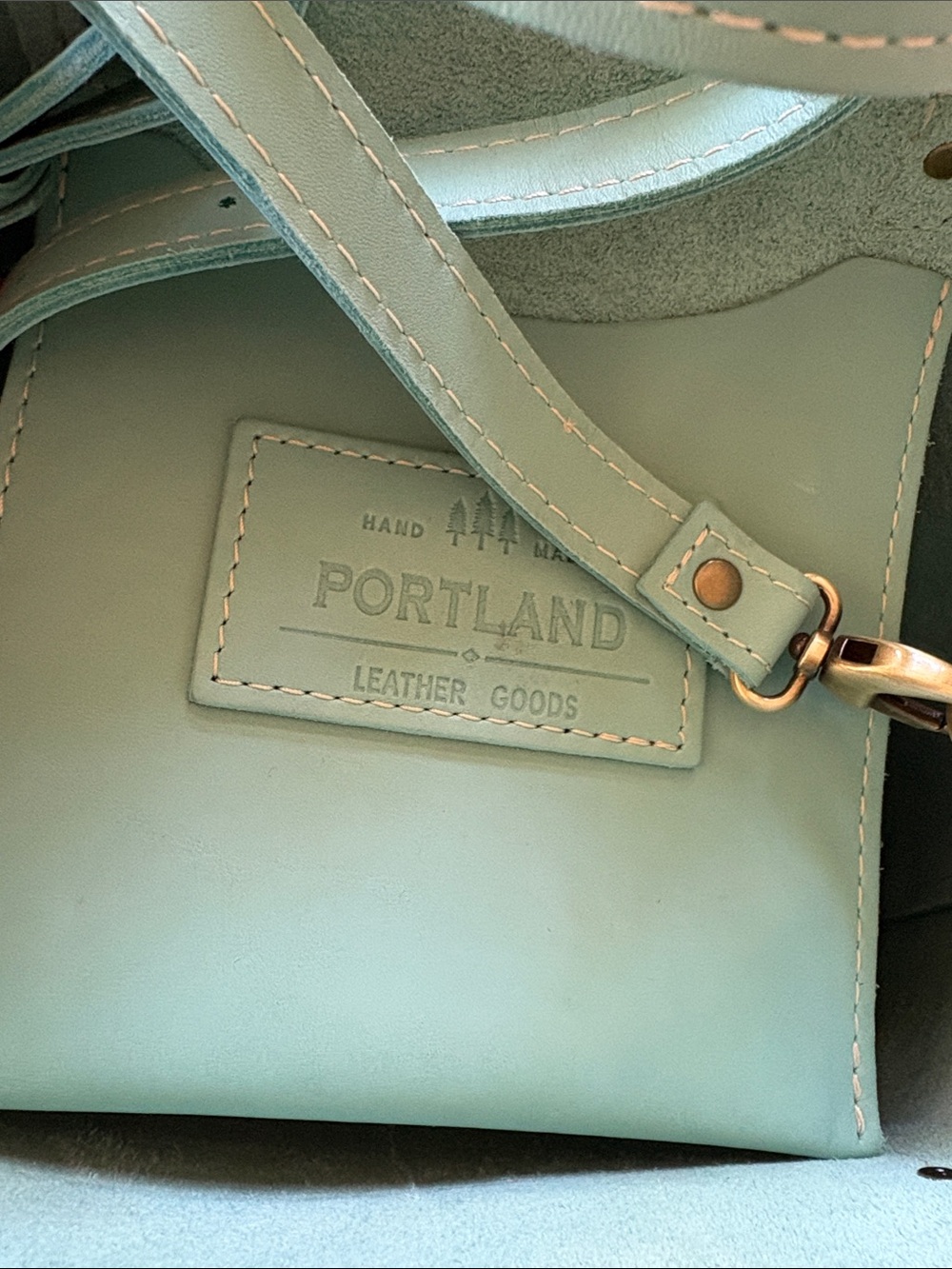 Portland Leather Goods Mint Classic Medium Crossbody Tote - Picture 9 of 9